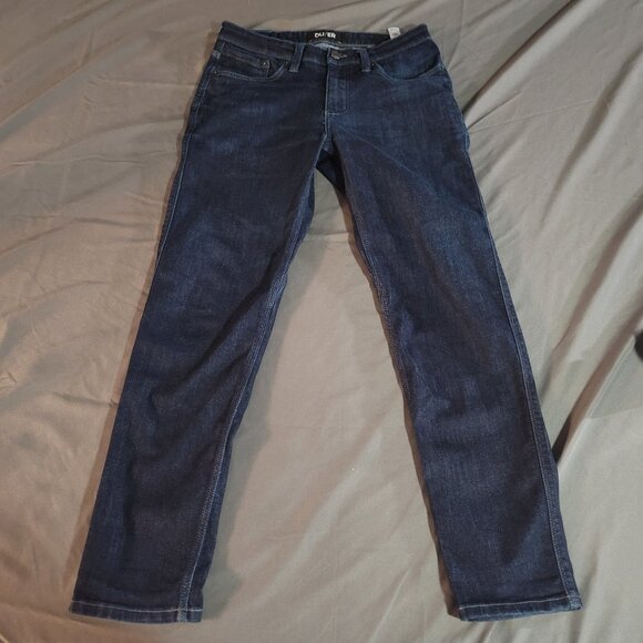 DU/ER Jeans Mens 31x30 Blue L2X Slim Fit Dark Wash Stretch Athleisure Denim - Picture 1 of 11